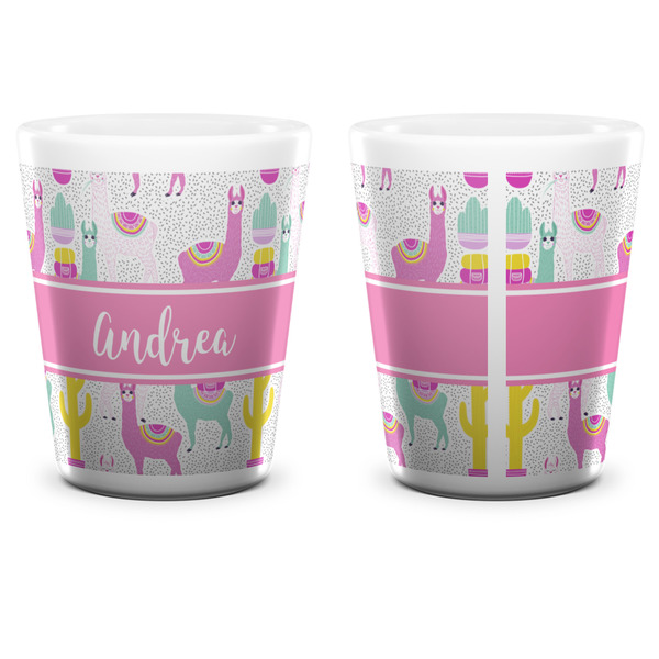 Llamas Shot Glass - White - APPROVAL