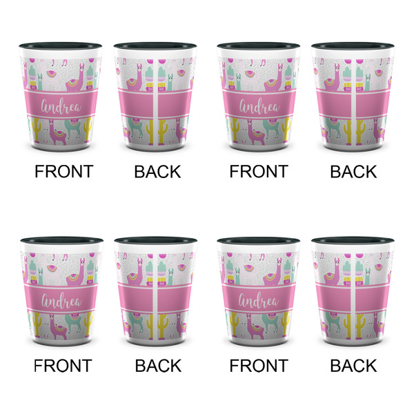 Llamas Shot Glassess - Two Tone - Set of 4 - APPROVAL