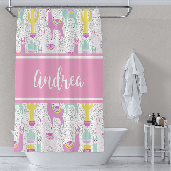 Llamas Shower Curtain Lifestyle