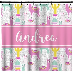 Llamas Shower Curtain - 69"x70" w/ Name or Text