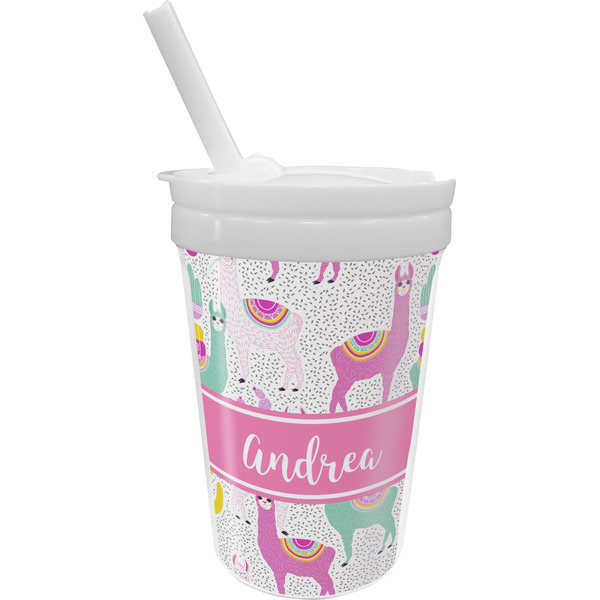 Custom Llamas Sippy Cup with Straw (Personalized)