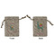 Llamas Small Burlap Gift Bag - Front & Back (Personalized)