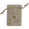 Llamas Small Burlap Gift Bag - Front