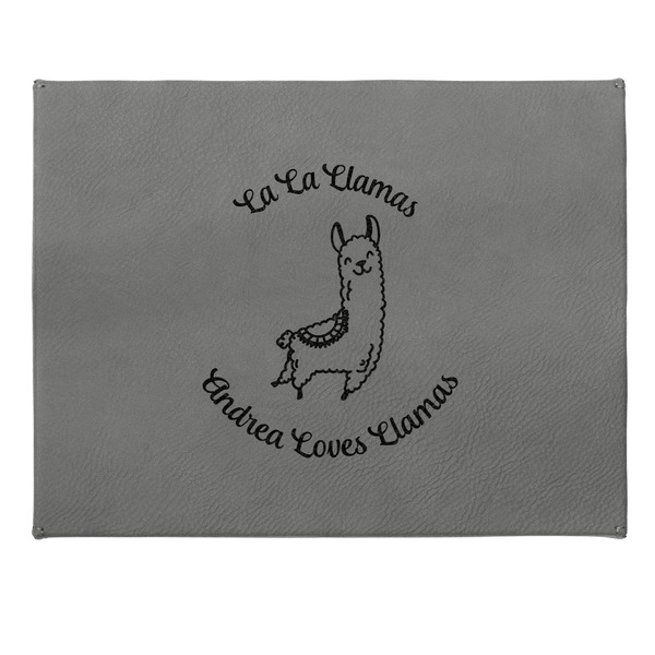 Llamas Small Engraved Gift Box with Leather Lid - Approval