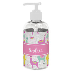 Llamas Plastic Soap / Lotion Dispenser (8 oz - Small - White) (Personalized)