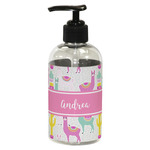 Llamas Plastic Soap / Lotion Dispenser (8 oz - Small - Black) (Personalized)