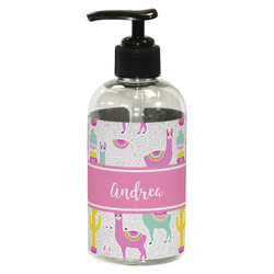 Llamas Plastic Soap / Lotion Dispenser (8 oz - Small - Black) (Personalized)
