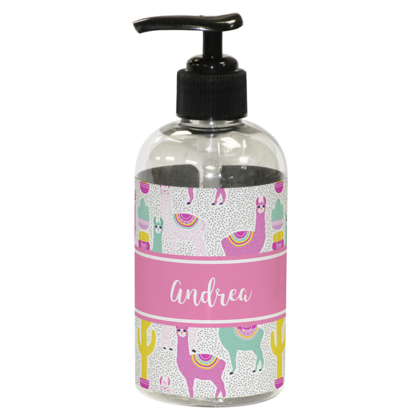 Custom Llamas Plastic Soap / Lotion Dispenser (8 oz - Small - Black) (Personalized)