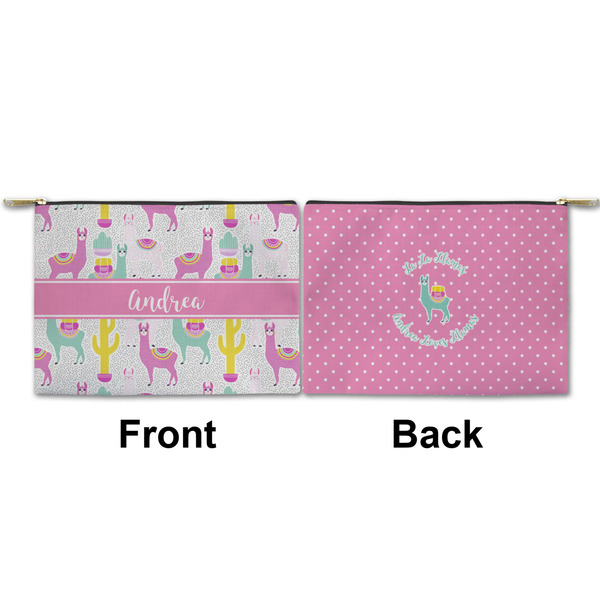 Llamas Small Zipper Pouch Approval (Front and Back)