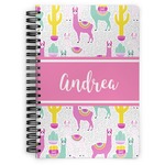 Llamas Spiral Notebook - 7x10 w/ Name or Text