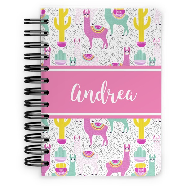 Custom Llamas Spiral Notebook - 5x7 w/ Name or Text
