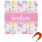 Llamas Square Car Magnet - 6" (Personalized)