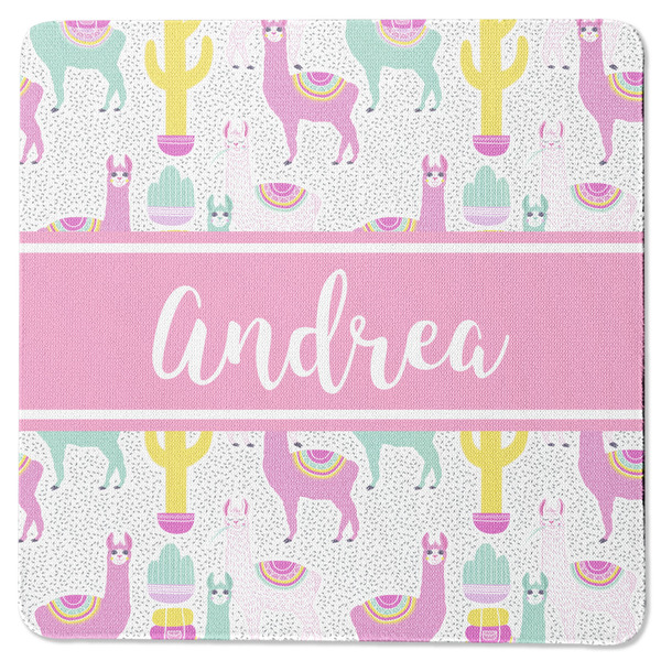Llamas Square Coaster Rubber Back - Single