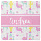 Llamas Square Rubber Backed Coaster (Personalized)
