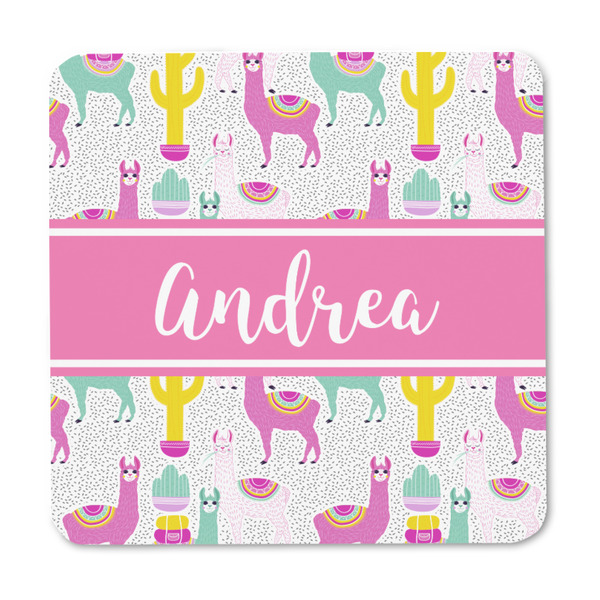Llamas Square Fridge Magnet - FRONT