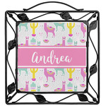 Llamas Square Trivet (Personalized)