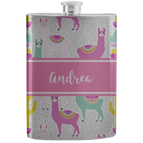 Custom Llamas Stainless Steel Flask (Personalized)