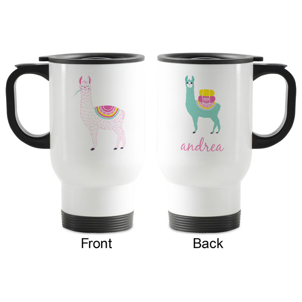 Llamas Stainless Steel Travel Mug with Handle - Apvl