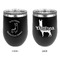 Llamas Stainless Wine Tumblers - Black - Double Sided - Approval