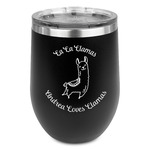 Llamas Stemless Wine Tumbler - 5 Color Choices - Stainless Steel  (Personalized)