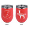 Llamas Stainless Wine Tumblers - Coral - Double Sided - Approval