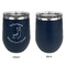 Llamas Stainless Wine Tumblers - Navy - Single Sided - Approval