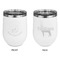 Llamas Stainless Wine Tumblers - White - Double Sided - Approval