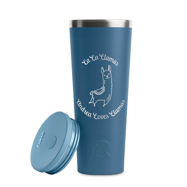 Llamas Steel Blue RTIC Everyday Tumbler - 28 oz. - Lid Off