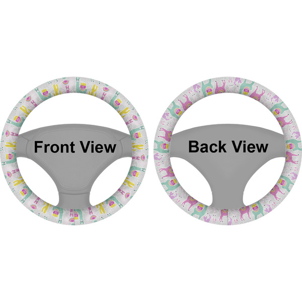 Llamas Steering Wheel Cover- Front and Back