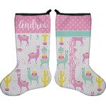 Llamas Holiday Stocking - Double-Sided - Neoprene (Personalized)