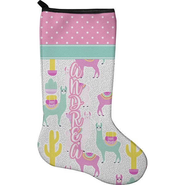 Custom Llamas Holiday Stocking - Neoprene (Personalized)