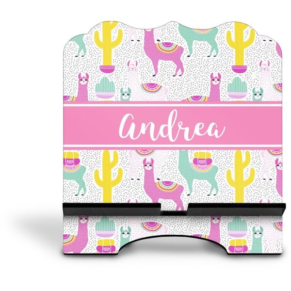 Llamas Stylized Tablet Stand - Front without iPad
