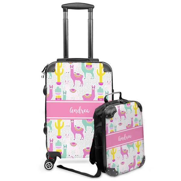 Custom Llamas Kids 2-Piece Luggage Set - Suitcase & Backpack (Personalized)