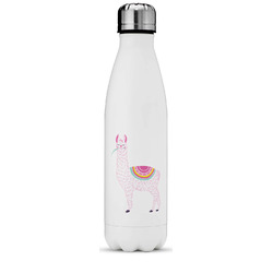 Llamas Water Bottle - 17 oz. - Stainless Steel - Full Color Printing (Personalized)