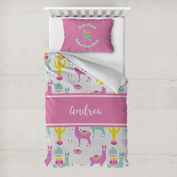 Custom Llamas Toddler Bedding Set - With Pillowcase (Personalized)