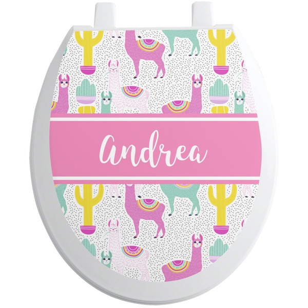 Custom Llamas Toilet Seat Decal (Personalized)