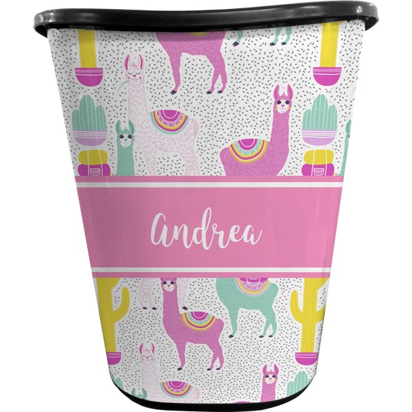 Llamas Trash Can Black