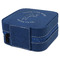 Llamas Travel Jewelry Boxes - Leather - Navy Blue - View from Rear
