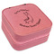 Llamas Travel Jewelry Boxes - Leather - Pink - Angled View