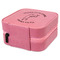 Llamas Travel Jewelry Boxes - Leather - Pink - View from Rear