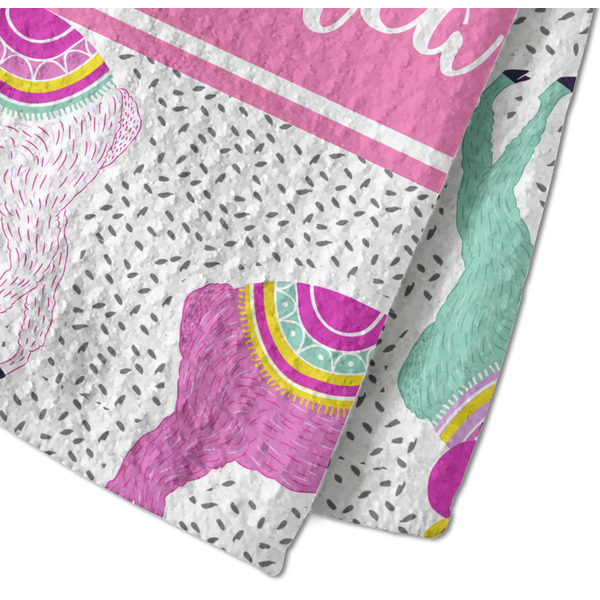 Llamas Waffle Weave Towel - Closeup of Material Image