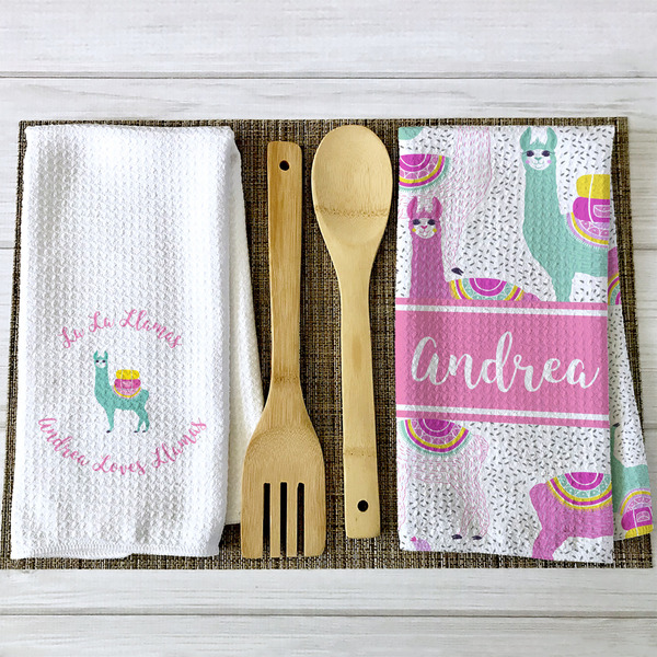 Llamas Waffle Weave Towels - 2 Print Styles