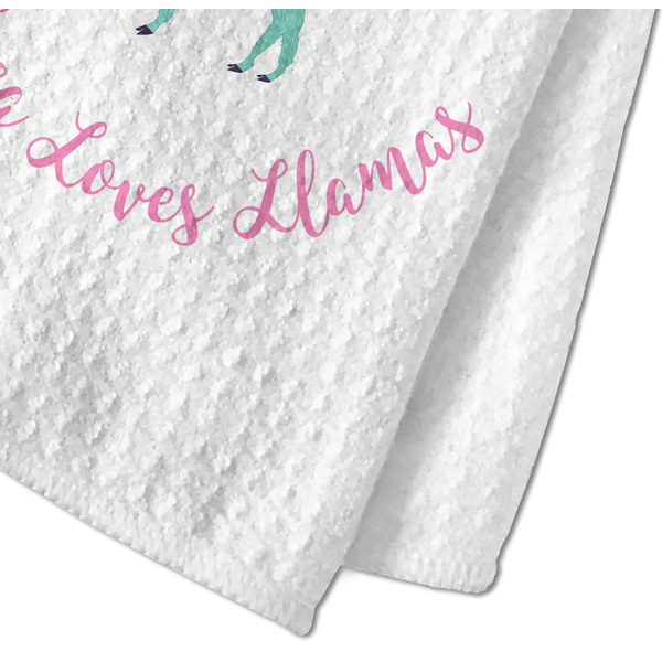 Llamas Waffle Weave Towel - Closeup of Material Image