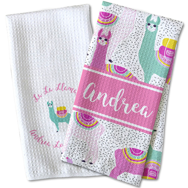 Llamas Waffle Weave Towels - Two Print Styles