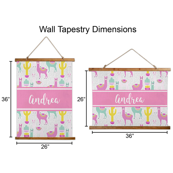 Llamas Wall Hanging Tapestries - Parent/Sizing