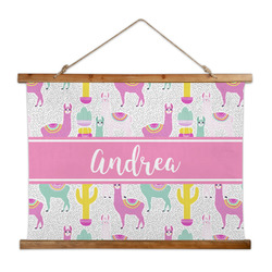 Llamas Wall Hanging Tapestry - Wide (Personalized)