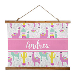 Llamas Wall Hanging Tapestry - Wide (Personalized)