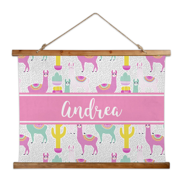 Custom Llamas Wall Hanging Tapestry - Wide (Personalized)