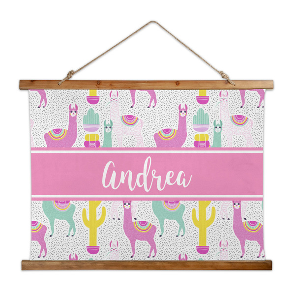 Custom Llamas Wall Hanging Tapestry - Wide (Personalized)