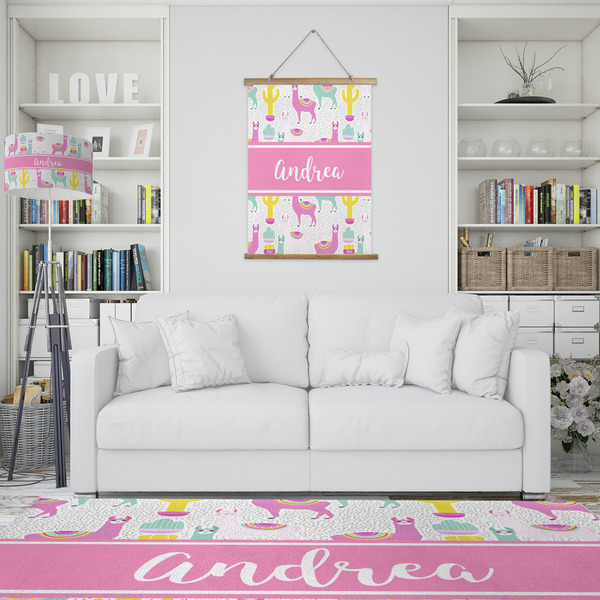 Llamas Wall Hanging Tapestry - Portrait - IN CONTEXT